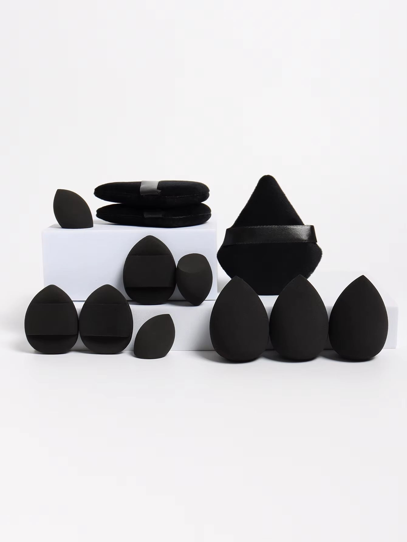 12-Piece Makeup Sponge Set – Loose Powder Puffs, Mini Cushions, Beauty Blenders for All Uses