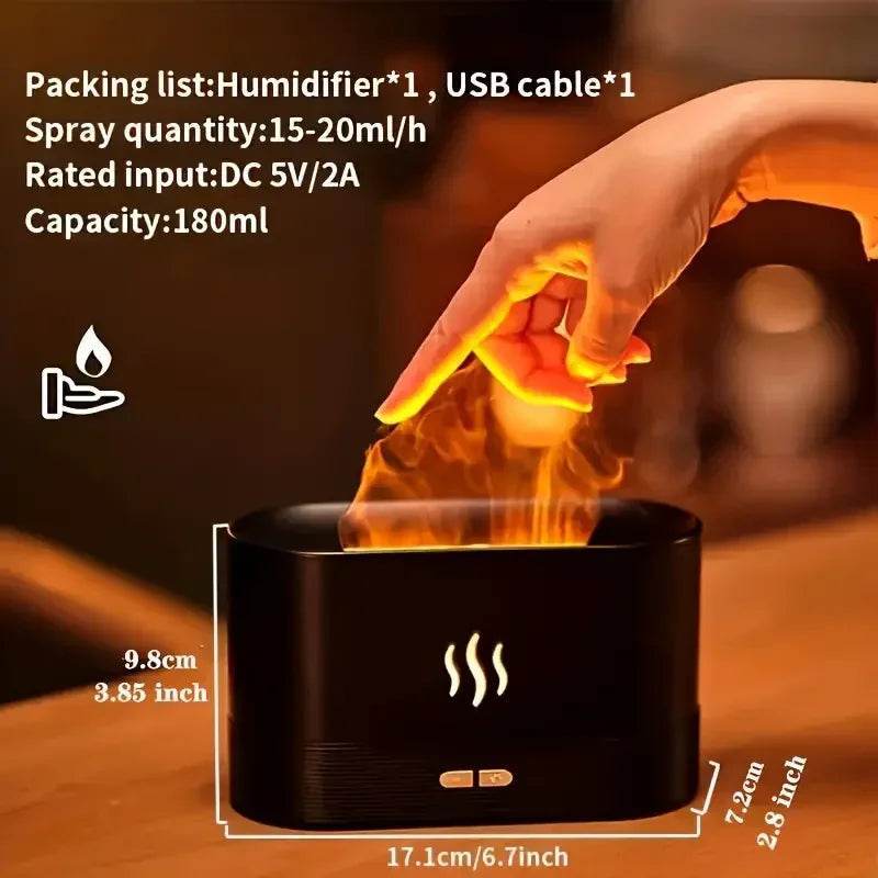 Simulated Flame Aroma Diffuser & Ultrasonic Cool Mist Maker - CartRare