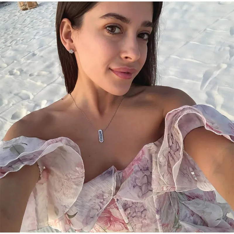 Sexy Floral Flare Sleeve V Neck Mini Dress