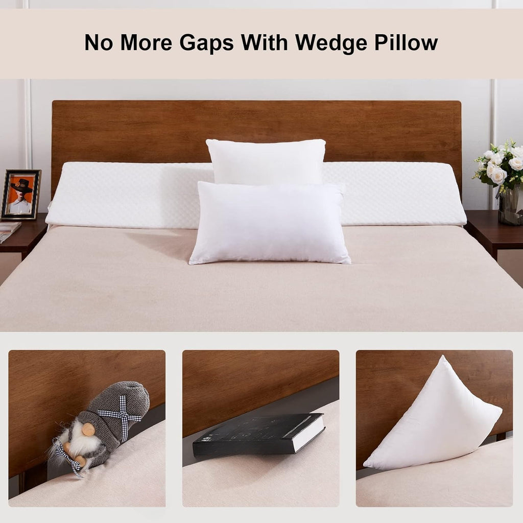 Bed Wedge Pillow Gap Filler for Headboard & Mattress