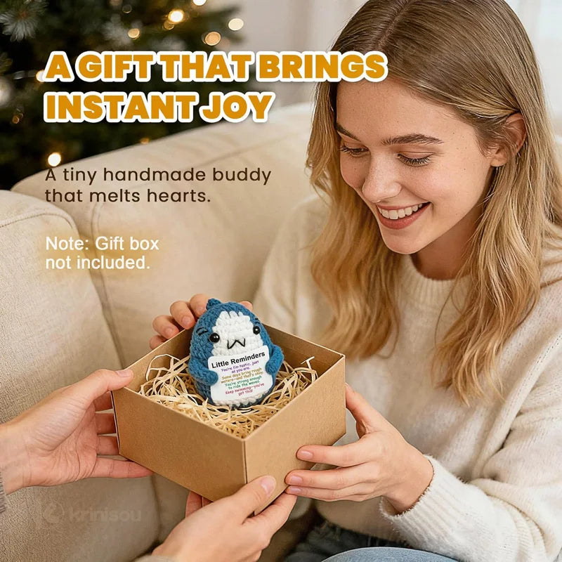 Positive Crochet Plush with Inspirational Message Gift