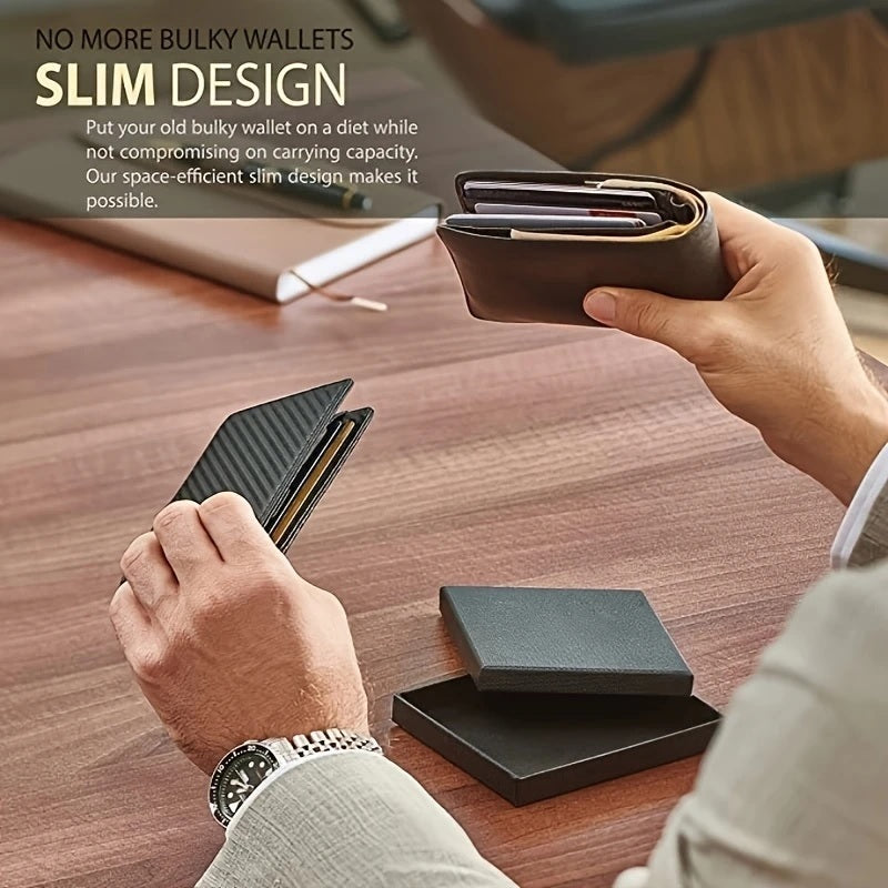 AirTag Slim Wallet with 11 Card Slots for Dad, Husband, Son – RFID Bifold Card Holder Father's Day Gift - CartRare