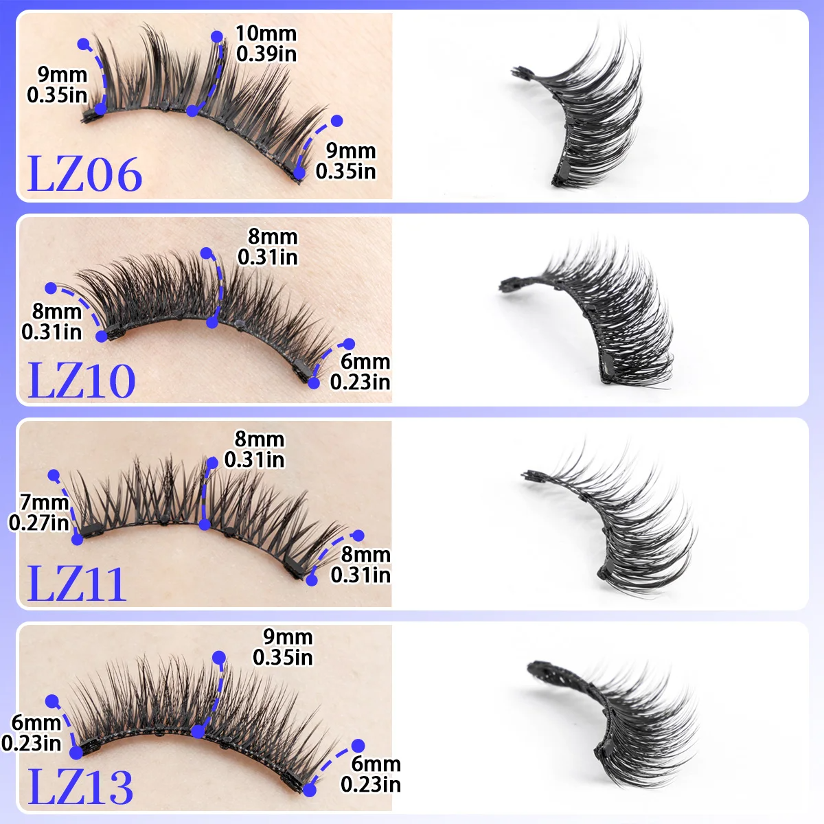 Reusable Magnetic Eyelashes Set Mink Lashes with Tweezers - CartRare