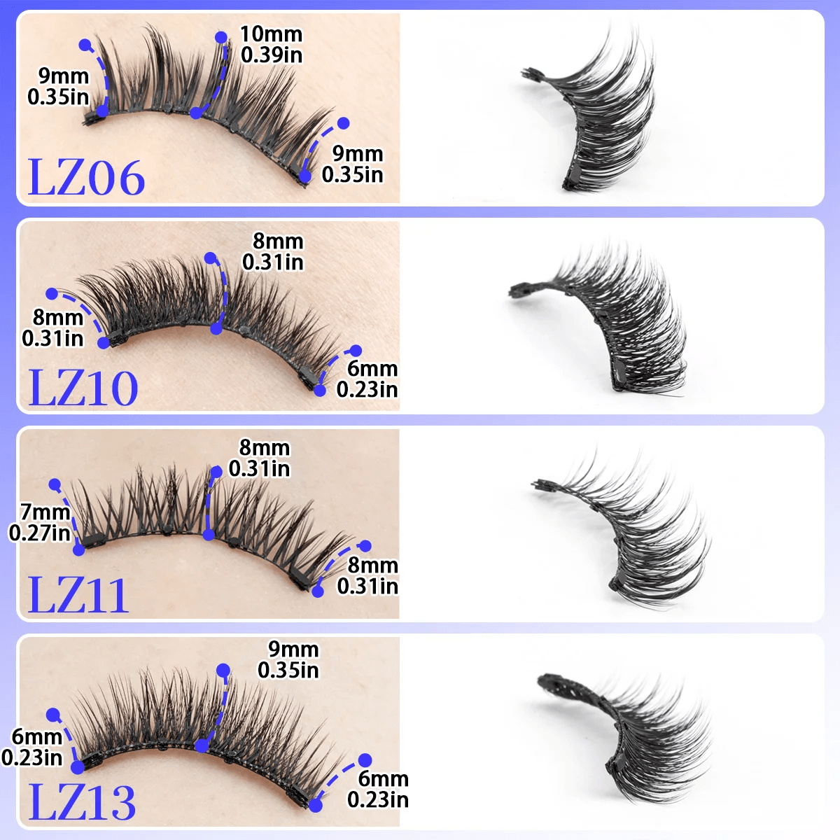 Reusable Magnetic Eyelashes Set Mink Lashes with Tweezers - CartRare