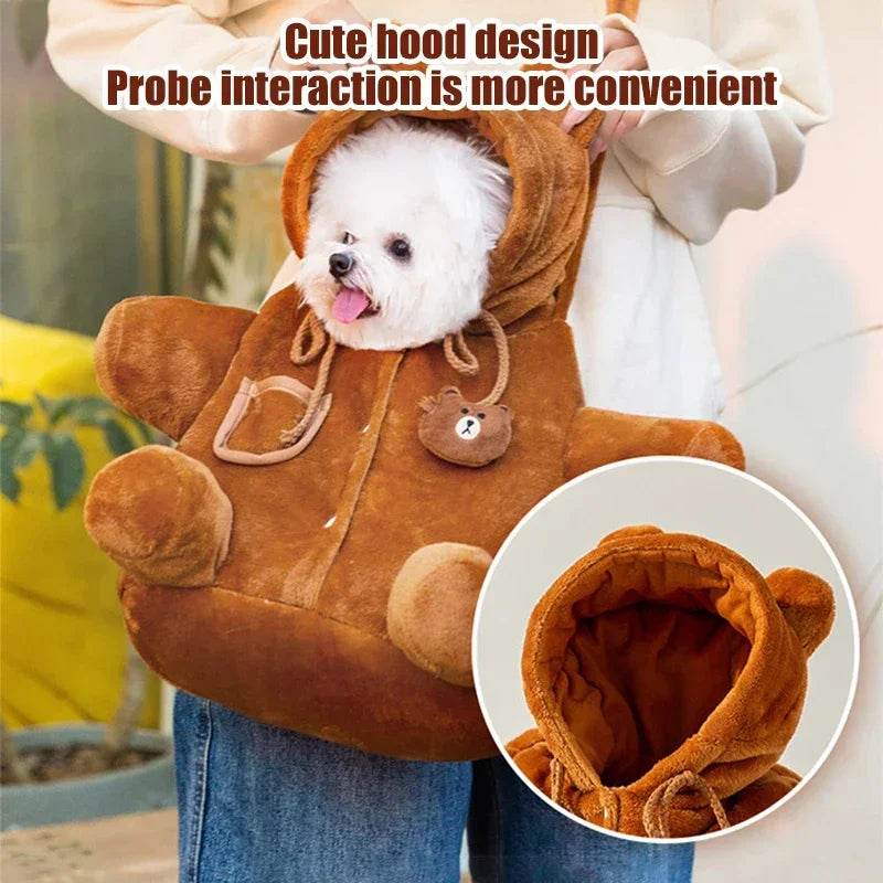 Cozy Bear Pet Carrier – Windproof & Warm for Autumn Adventures! - CartRare