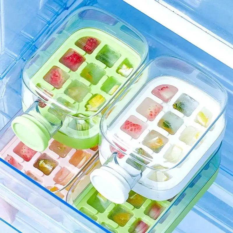 2-in-1 Ice Cube Tray & Water Bottle – Portable High-Capacity Ice Maker Mold for Home & Kitchen Summer Use - CartRare