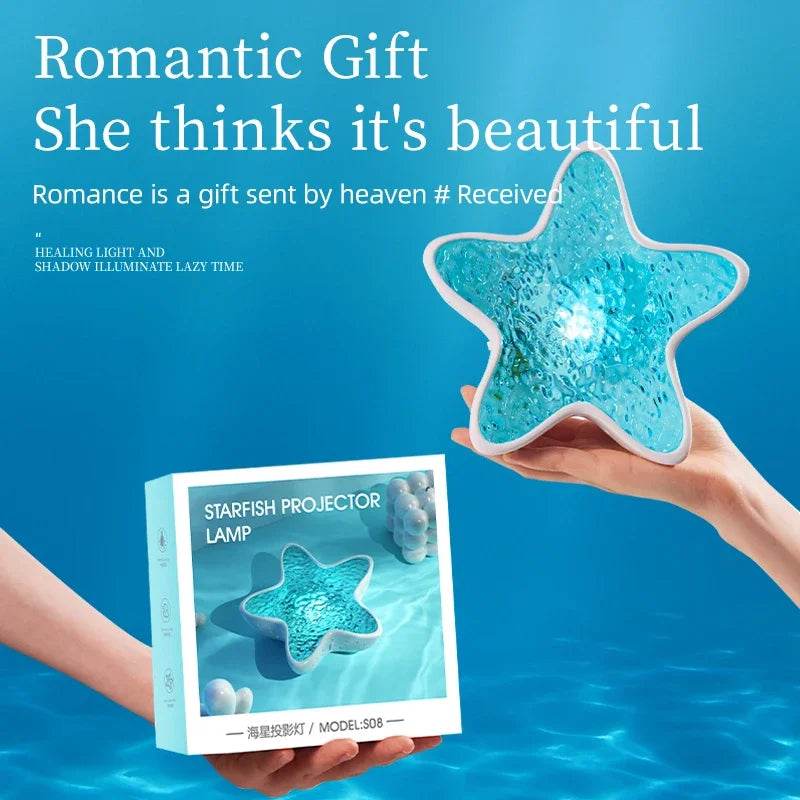 Starry Glow: Starfish LED Projector Lamp - CartRare
