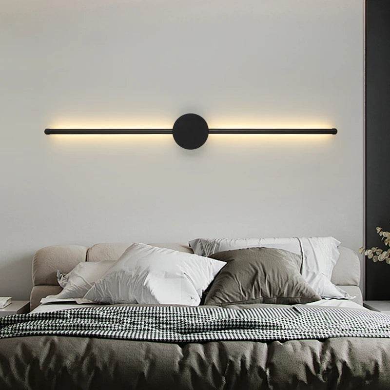 60cm Wall Light Modern Long LED Light Black – Sleek Indoor Lighting Fixture - CartRare