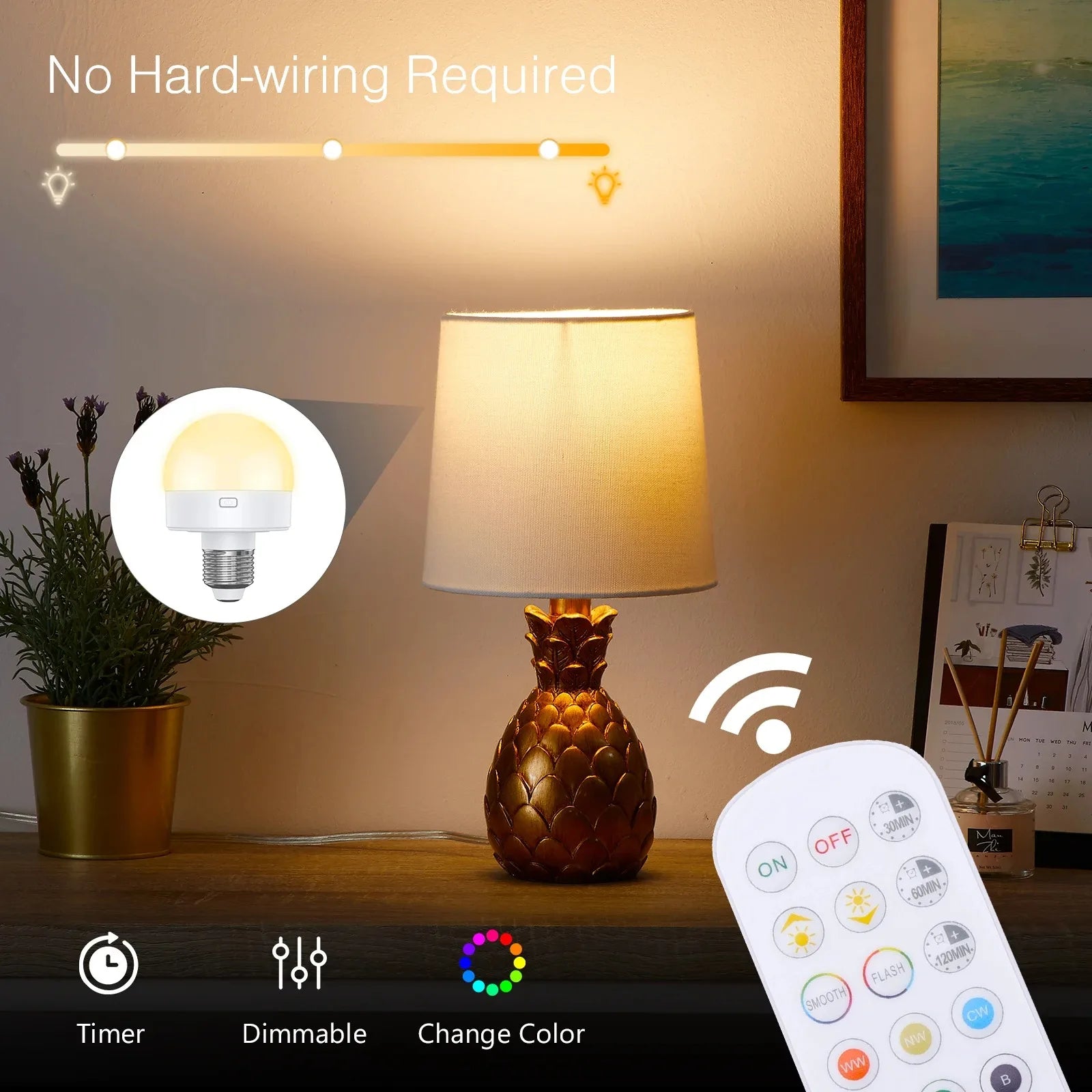 Glow Anywhere: Rechargeable Remote LED Bulb