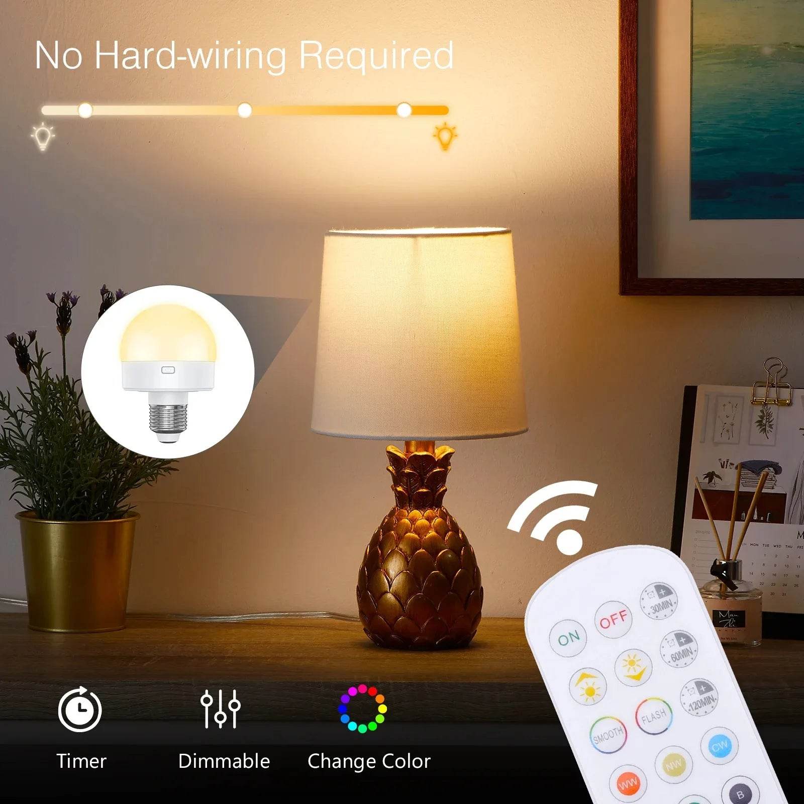 Glow Anywhere: Rechargeable Remote LED Bulb - CartRare