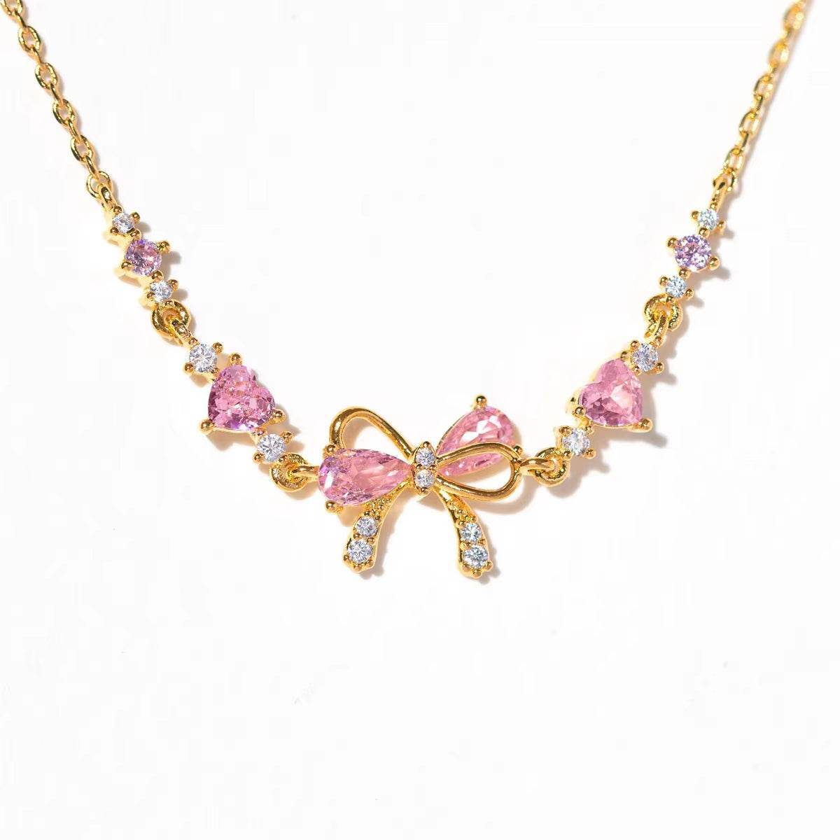 Elegant Zircon Bow Chain Bracelet – Stylish Gift for Women & Girls - CartRare