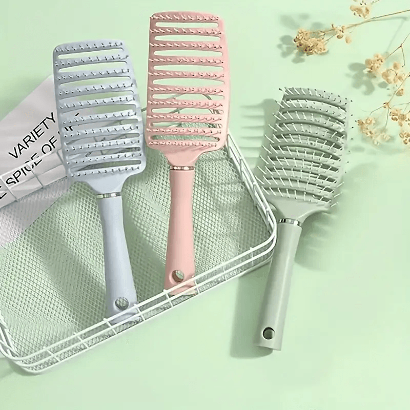 1 Piece Nylon Women's Curly Hair Comb – Heat & Moisture Resistant Scalp Massage & Styling Tool - CartRare