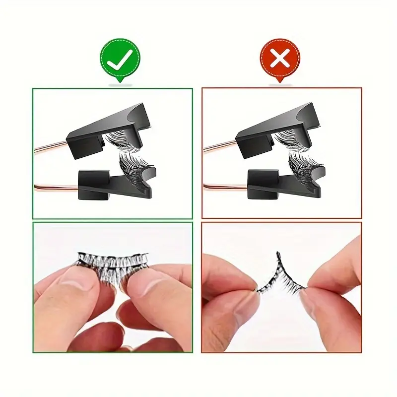Magnetic 8Pcs Reusable Eyelashes with Applicator – No Glue, 5 Magnet Natural Look Lashes - CartRare