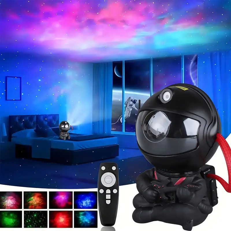 Galaxy Star Astronaut Projector Night Light – LED Nebula Sky Lamp for Kids & Adults, Bedroom & Room Decoration, Ideal Gift for Holidays or Birthdays - CartRare