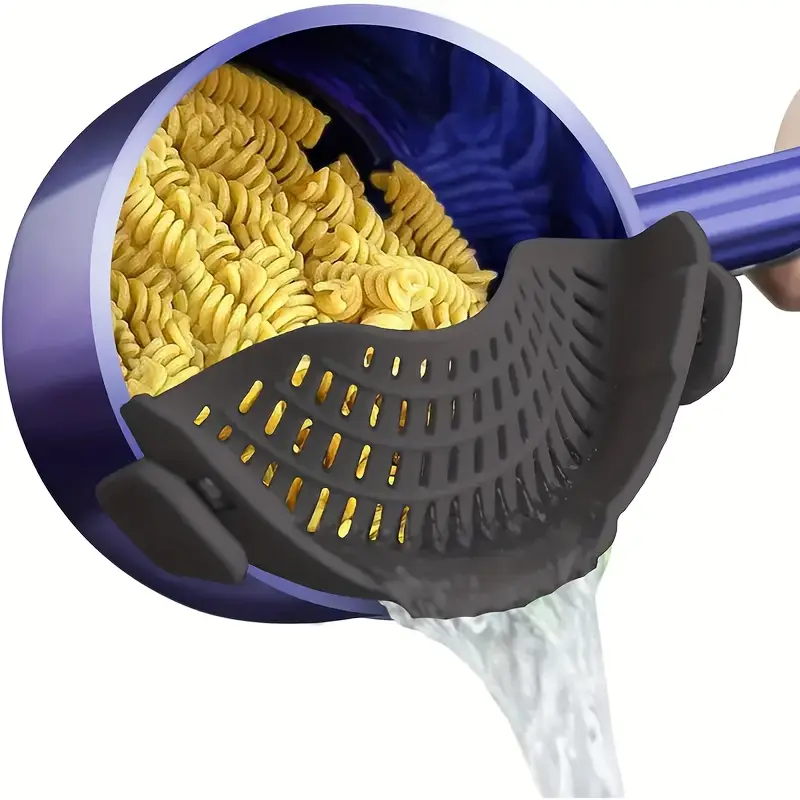 Adjustable Clip-On Strainer for Pots, Pans & Bowls – 1pc Kitchen Pot Strainer