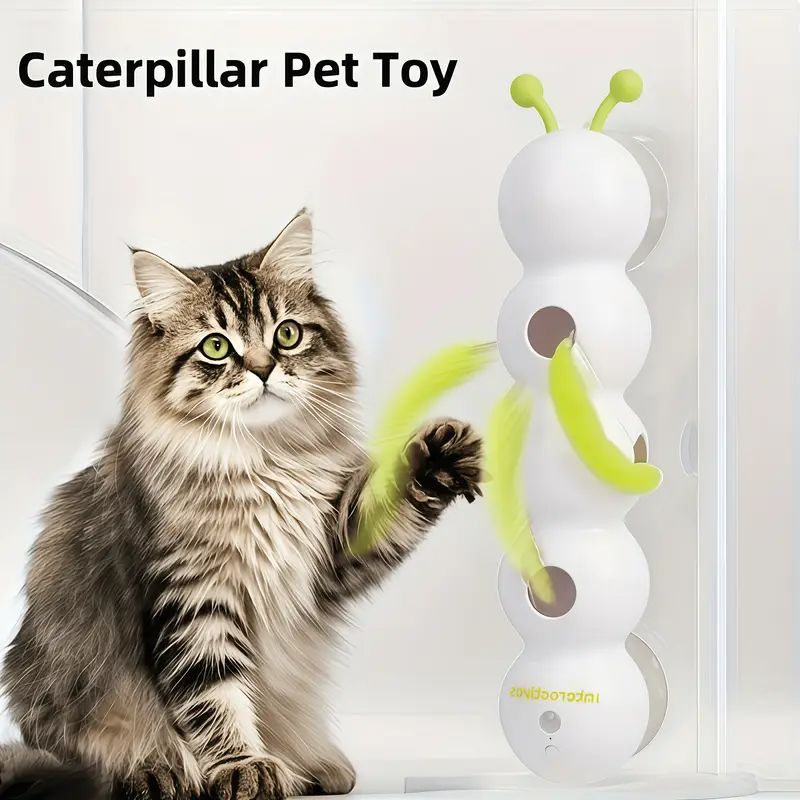 Wiggly Caterpillar Cat Toy – Automatic Motion for Endless Play!