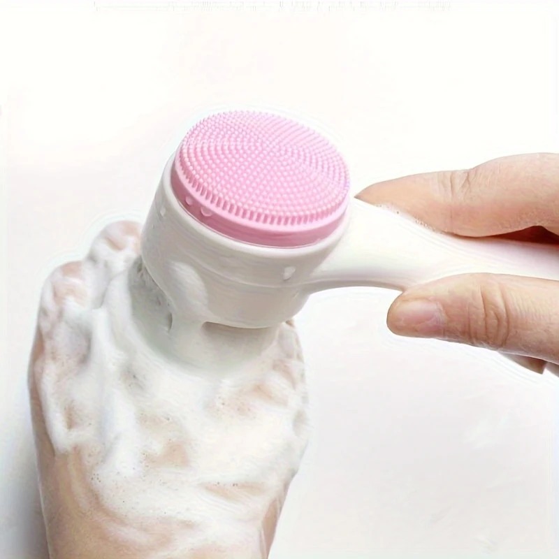 3D Silicone Face Cleansing Brush Dual-Sided Exfoliator - CartRare