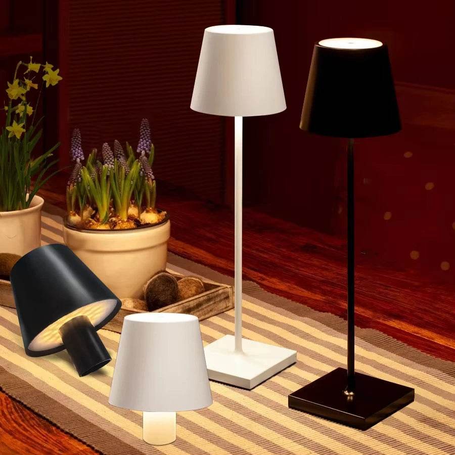 LED USB Rechargeable Desk Lamp – Portable Wireless Touch Light, Waterproof Ambiance Lamp for Bedroom, Office & Outdoor Use - CartRare