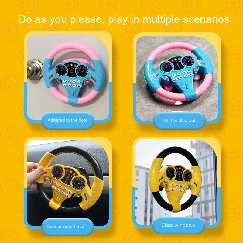 Interactive Kids Steering Wheel Toy – Music, Lights & Real Driving Experience