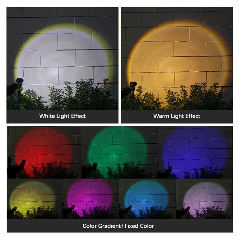 9 LED Solar Spotlights | Waterproof Outdoor Garden & Patio Lights - CartRare