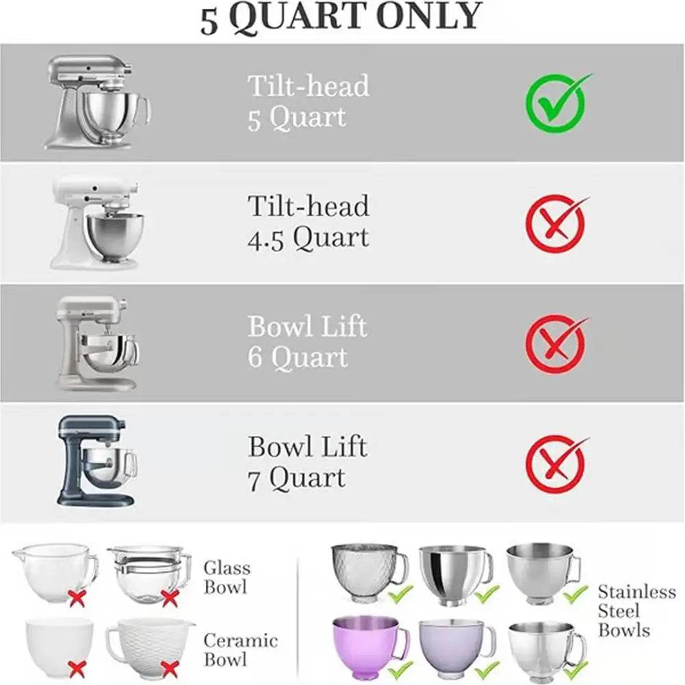 Silicone Bowl Liners and Lids for Kitchen Aid Tilt-Head Mixers - CartRare