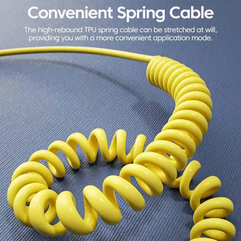 65W Quick Charger Spring USB Cable – Fast Charging Durable Cord (65W USB cable) - CartRare