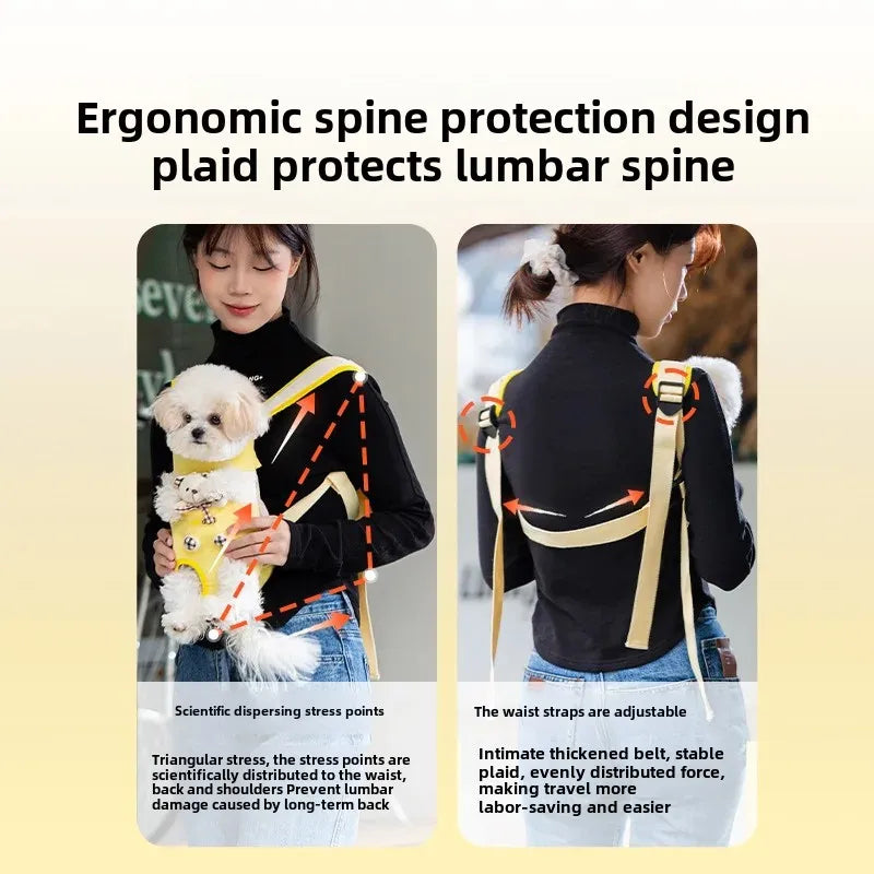 Pet Chest Bag – Breathable Folding Portable Pet Carrier for Small Dogs & Cats | Single/Double Shoulder & Handheld Design