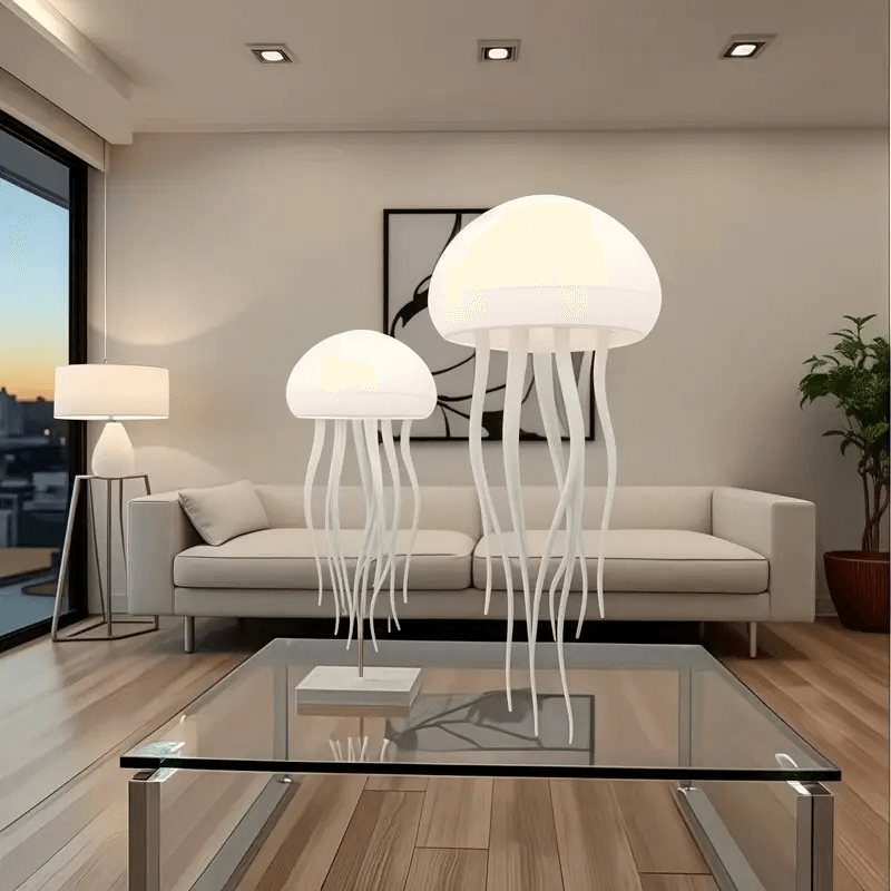 Voice-Controlled Jellyfish Night Light | Ambient LED Mood Lamp for Home Decor - CartRare