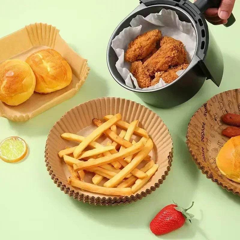 Air Fryer Paper Accessories Airfryer Baking Paper Disposable Liners, Non stick Parchment Aerogrill Paper for Convection Oven - CartRare