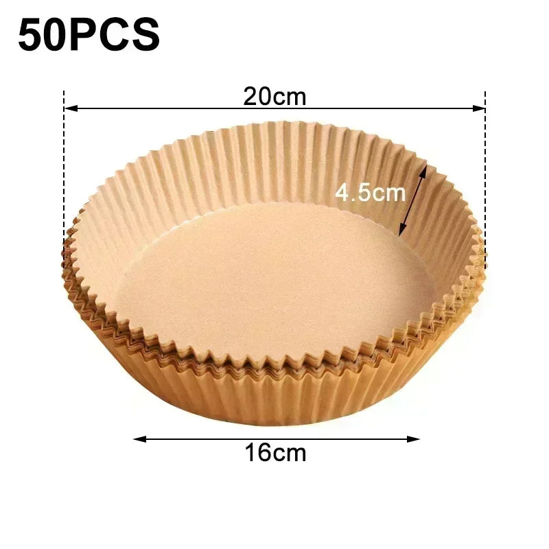 Air Fryer Paper Accessories Airfryer Baking Paper Disposable Liners, Non stick Parchment Aerogrill Paper for Convection Oven - CartRare