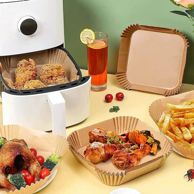 Air Fryer Paper Accessories Airfryer Baking Paper Disposable Liners, Non stick Parchment Aerogrill Paper for Convection Oven - CartRare