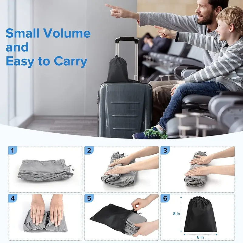Airplane Footrest Pillow – Travel Comfort for Flights, Cars & Buses - CartRare