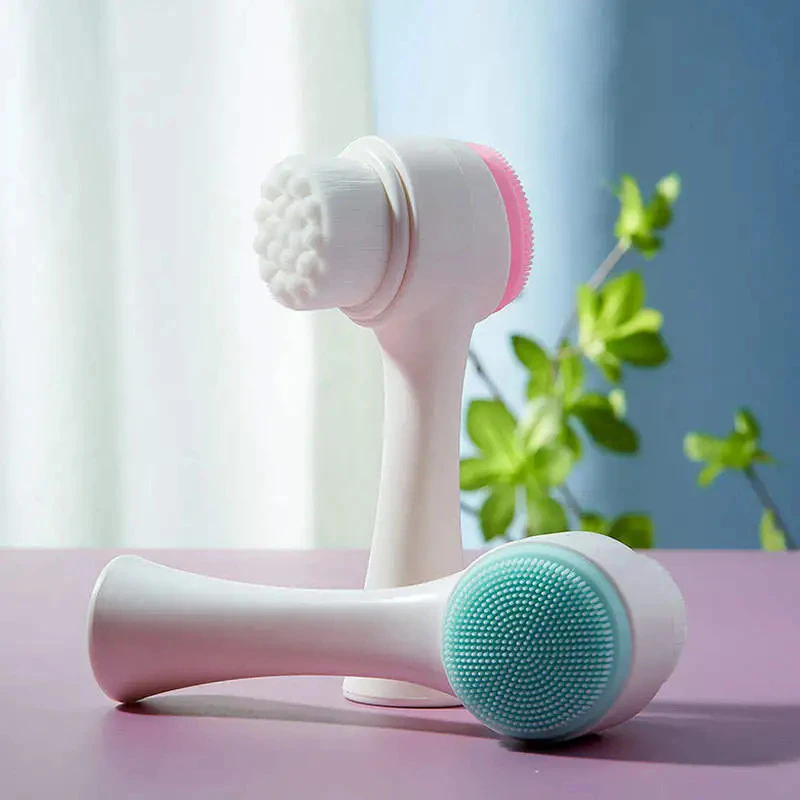3D Silicone Face Cleansing Brush Dual-Sided Exfoliator - CartRare