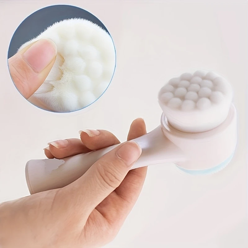3D Silicone Face Cleansing Brush Dual-Sided Exfoliator - CartRare