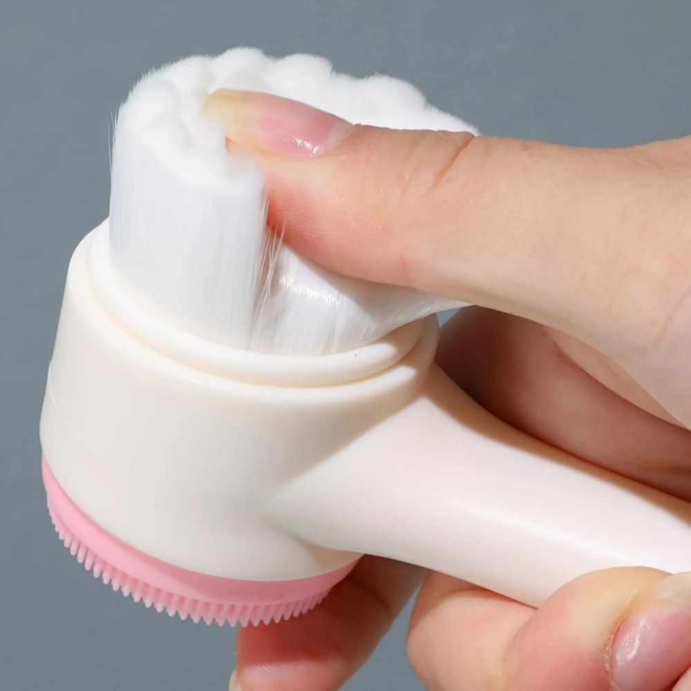 3D Silicone Face Cleansing Brush Dual-Sided Exfoliator - CartRare