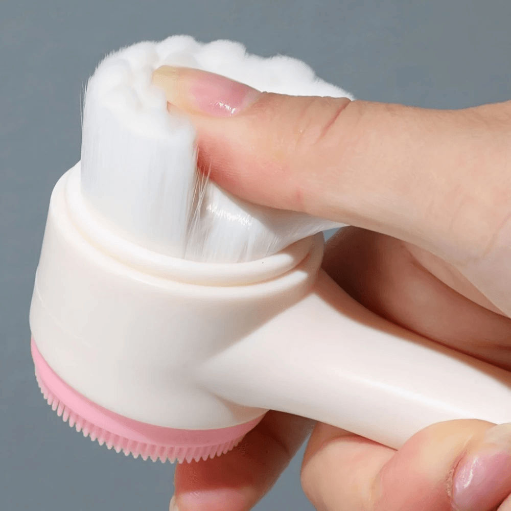 3D Silicone Face Cleansing Brush Dual-Sided Exfoliator - CartRare