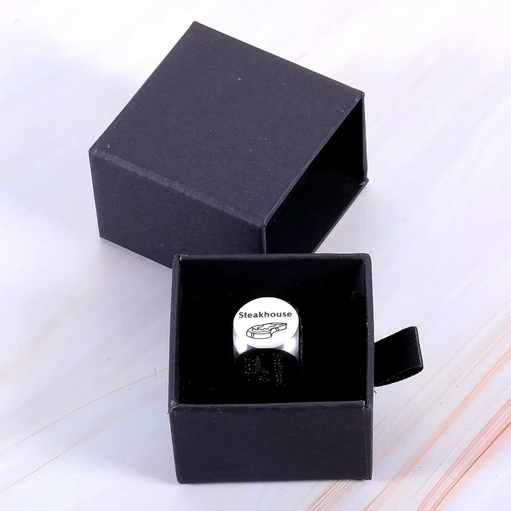 Stainless Steel Food Decision Dice Funny Gift for Him Her