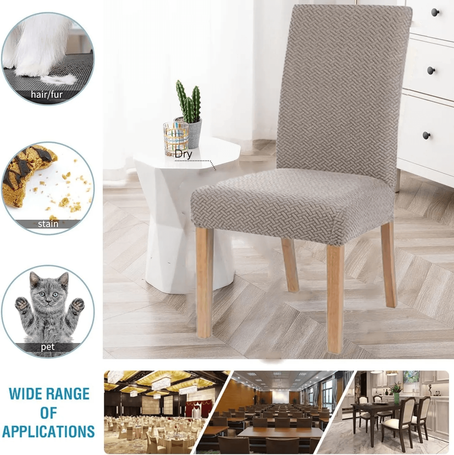 Elastic Dining Room Chair Cover - CartRare