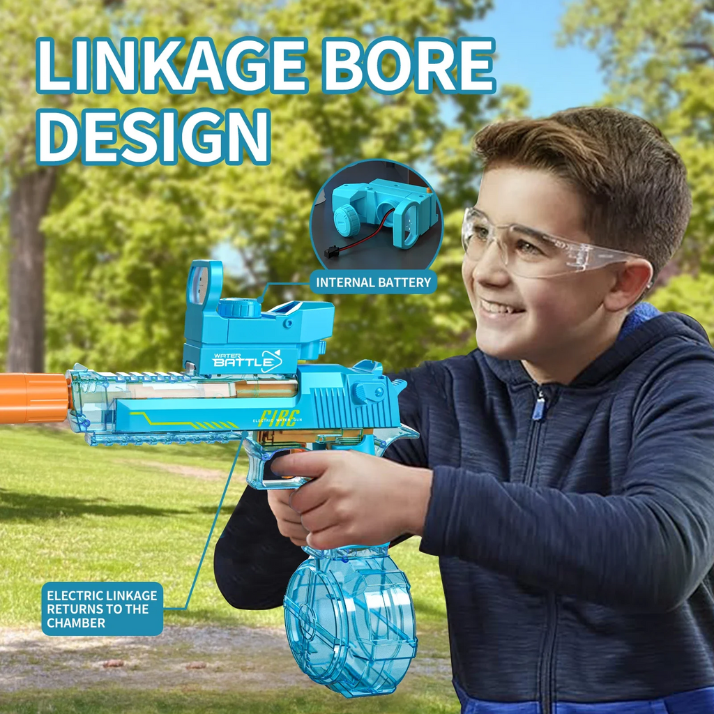 Desert Eagle Electric Water Gun with Silencer and Light High Speed, Long Range Squirt Gun for Kids & Adults - CartRare