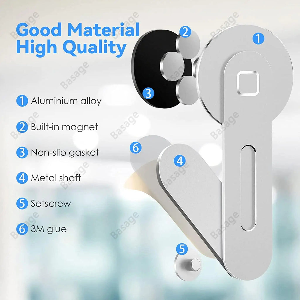 Foldable Magnetic Laptop Phone Holder – Aluminum Side Mount Clip - CartRare
