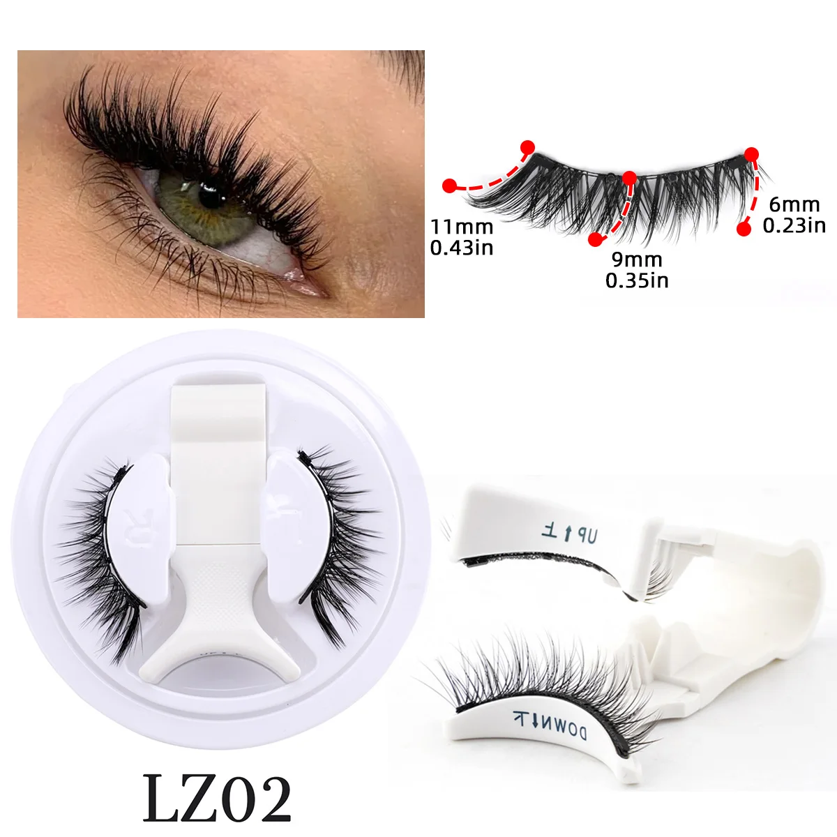 Reusable Magnetic Eyelashes Set Mink Lashes with Tweezers - CartRare