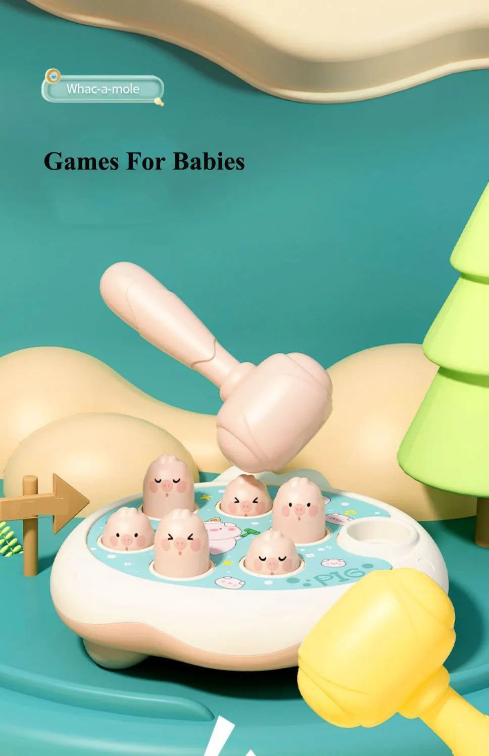 Montessori Animal Hammer Toy for Toddlers Educational Game