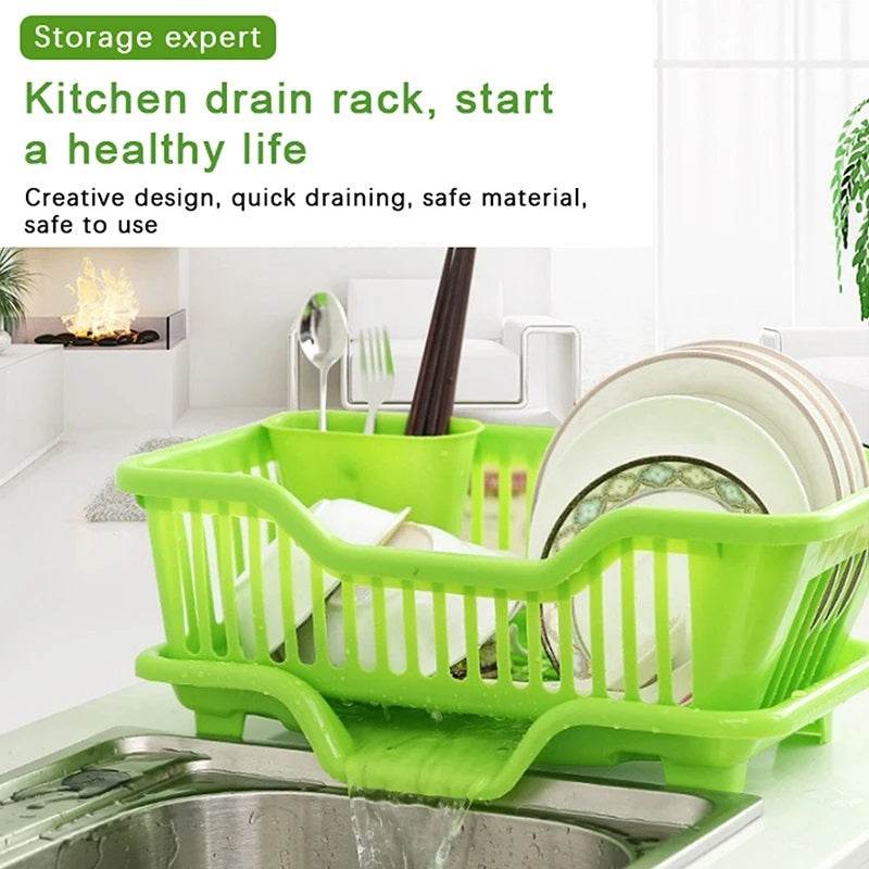 Dish Drying Rack with Drain Board | Kitchen Utensil Organizer - CartRare