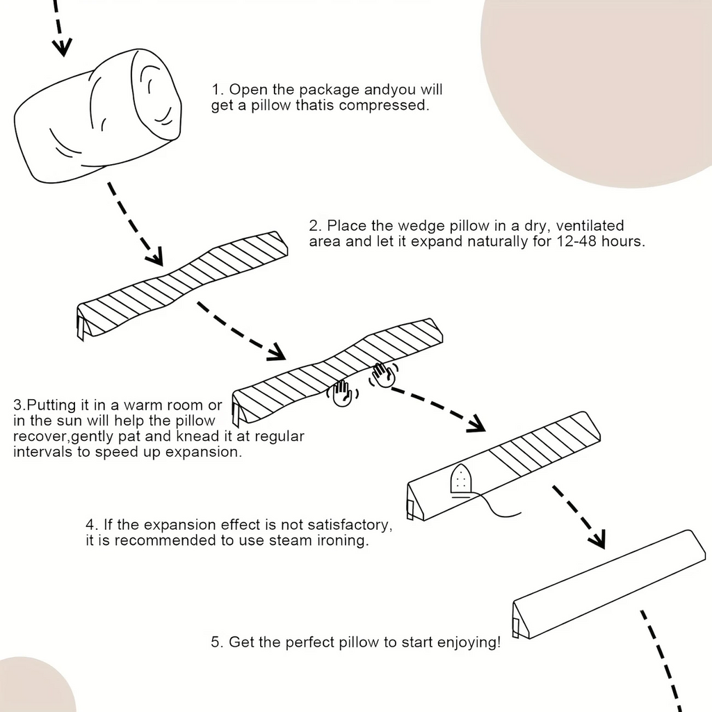 Bed Wedge Pillow Gap Filler for Headboard & Mattress