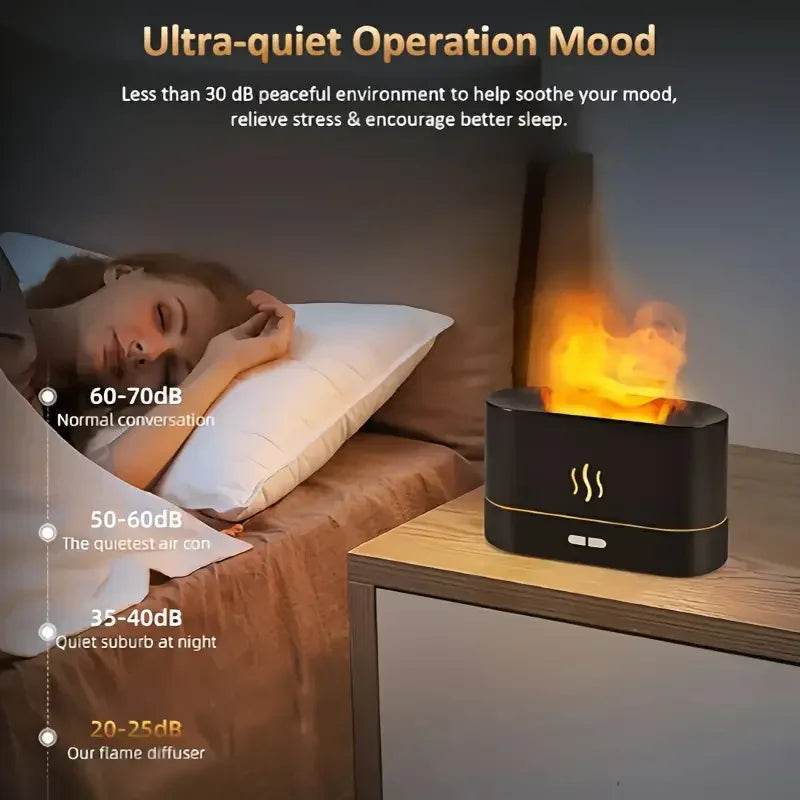 Simulated Flame Aroma Diffuser & Ultrasonic Cool Mist Maker - CartRare