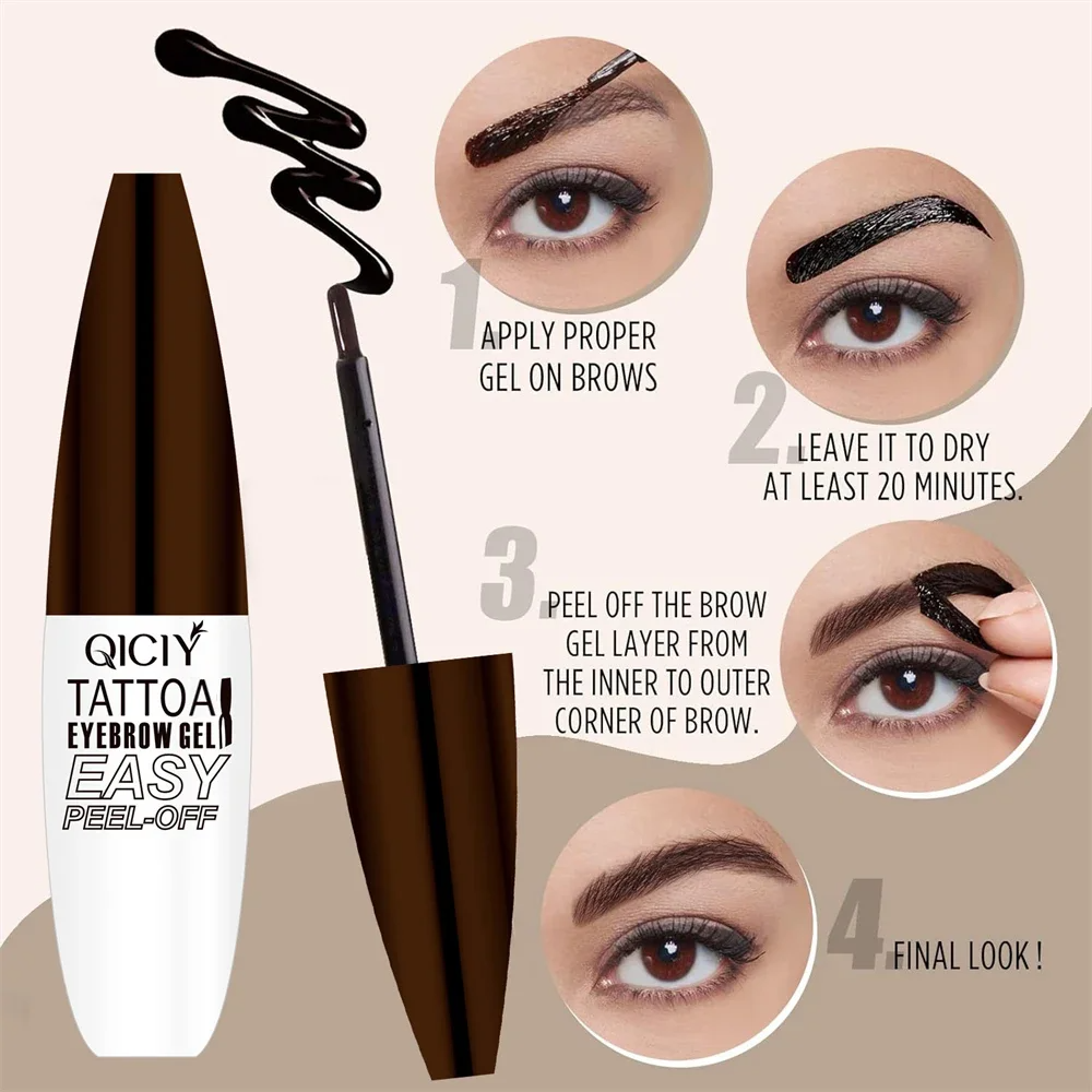 Easy Peel Off Eyebrow Gel Long-Lasting, Waterproof & Smudge Proof - CartRare