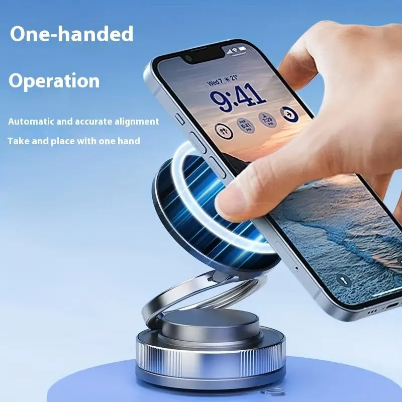 360° Magnetic Car Phone Mount with Foldable Adjustable Suction Design - CartRare