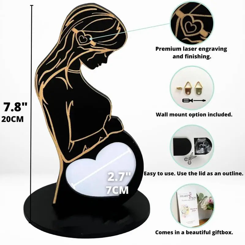 Baby Ultrasound Photo Frame Creative Wooden Ultrasound Photo Frame Maternity Gifts