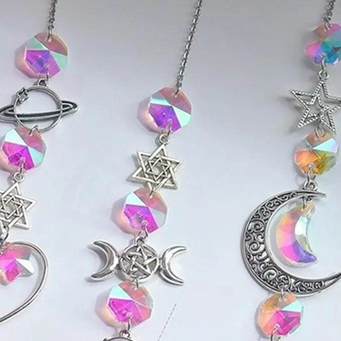 Crystal Wind Chime Rainbow Maker Sun Catcher – Hanging Prism Light Décor - CartRare