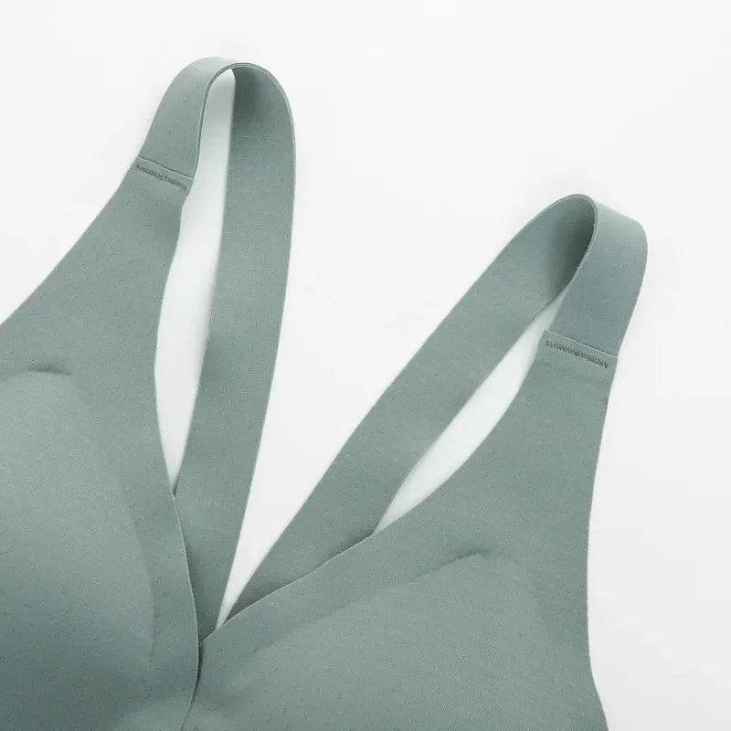 Front Open Seamless Push-Up Bra Wireless Deep V Comfort - CartRare